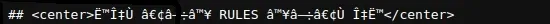 File contents displayed with mime type iso-8859-1