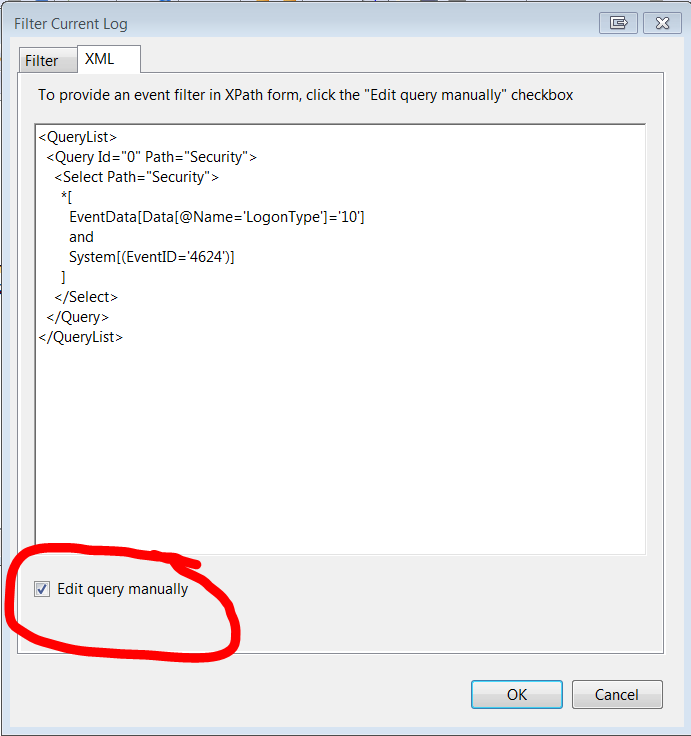 Filter Security Log image