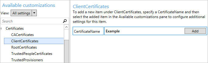 Enter a name for the certificate