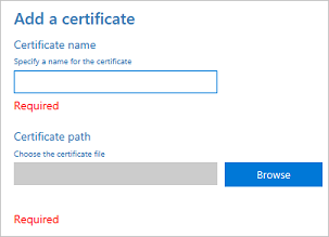 add a certificate