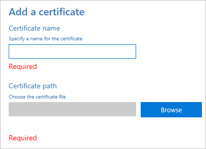add a certificate