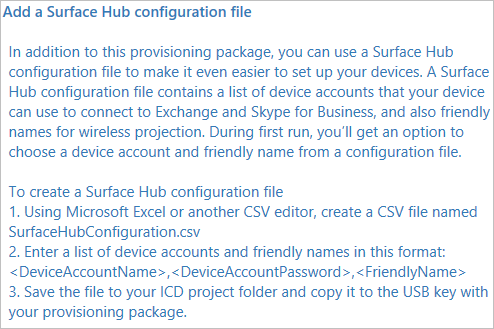 Add a Surface Hub configuration file